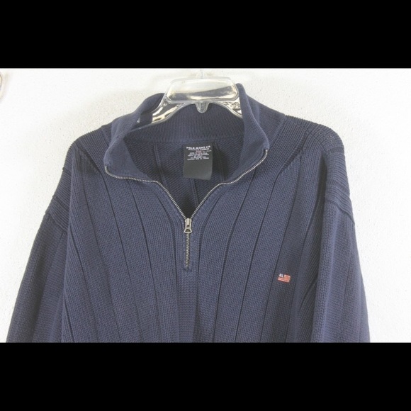 Polo Ralph Lauren Other - Ralph Lauren Polo Half Zip Sweater Navy Blue Sz XL
